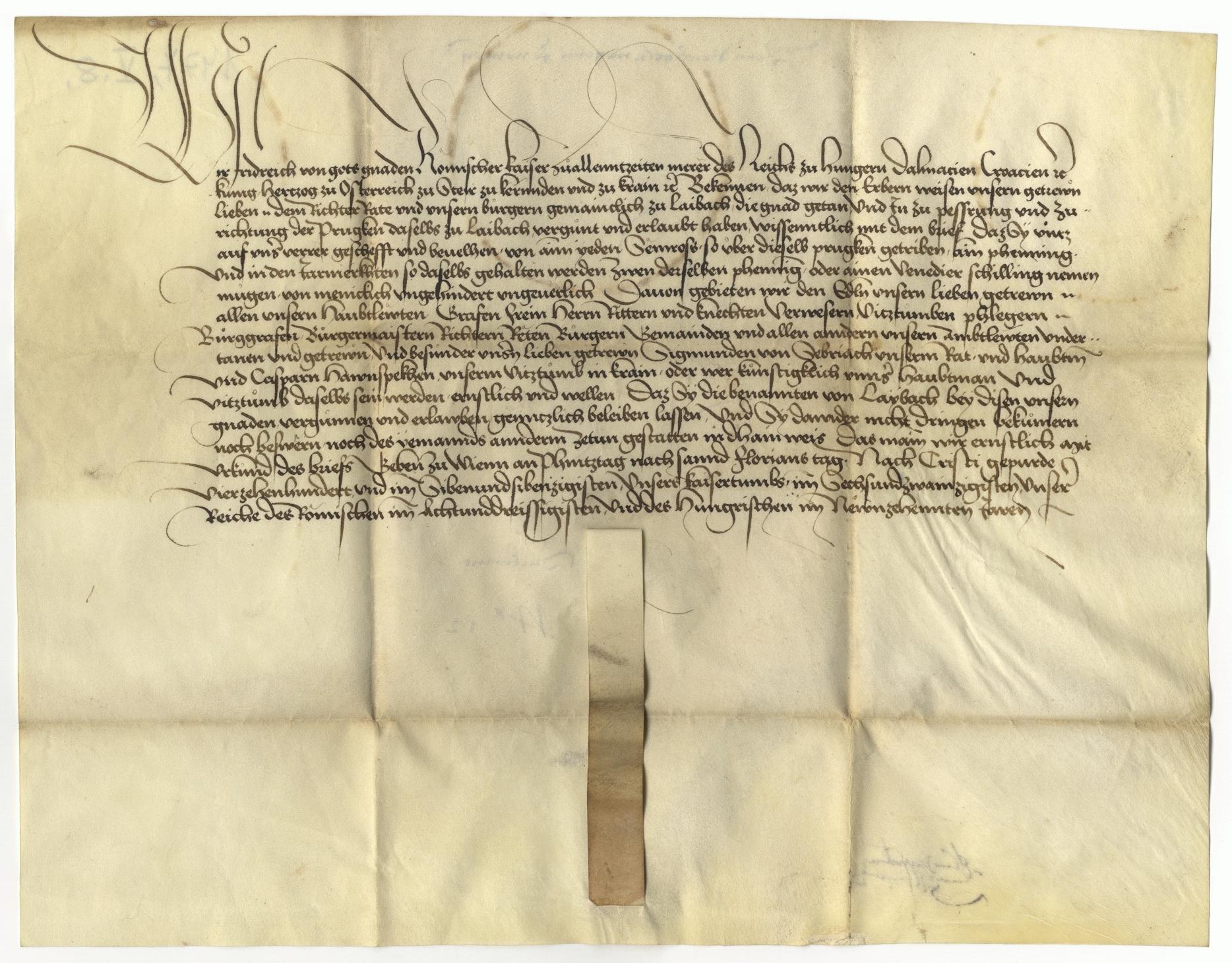 Gelbliches Papier mit alter schwarzer Handschrift, ein deutscher Regierungsbrief, der die Freigabe einer Petition für den Tod eines Mannes anfordert.